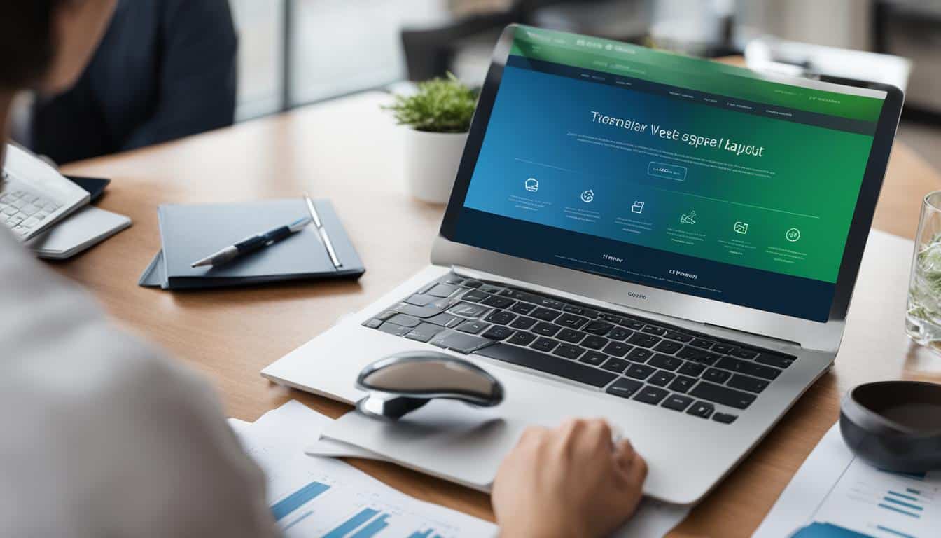 Financial website design