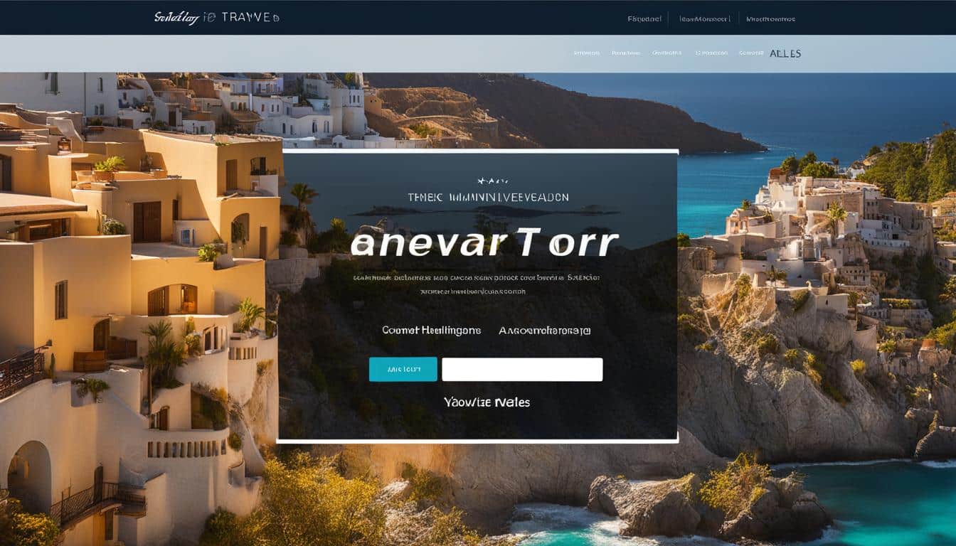 Travel website layout