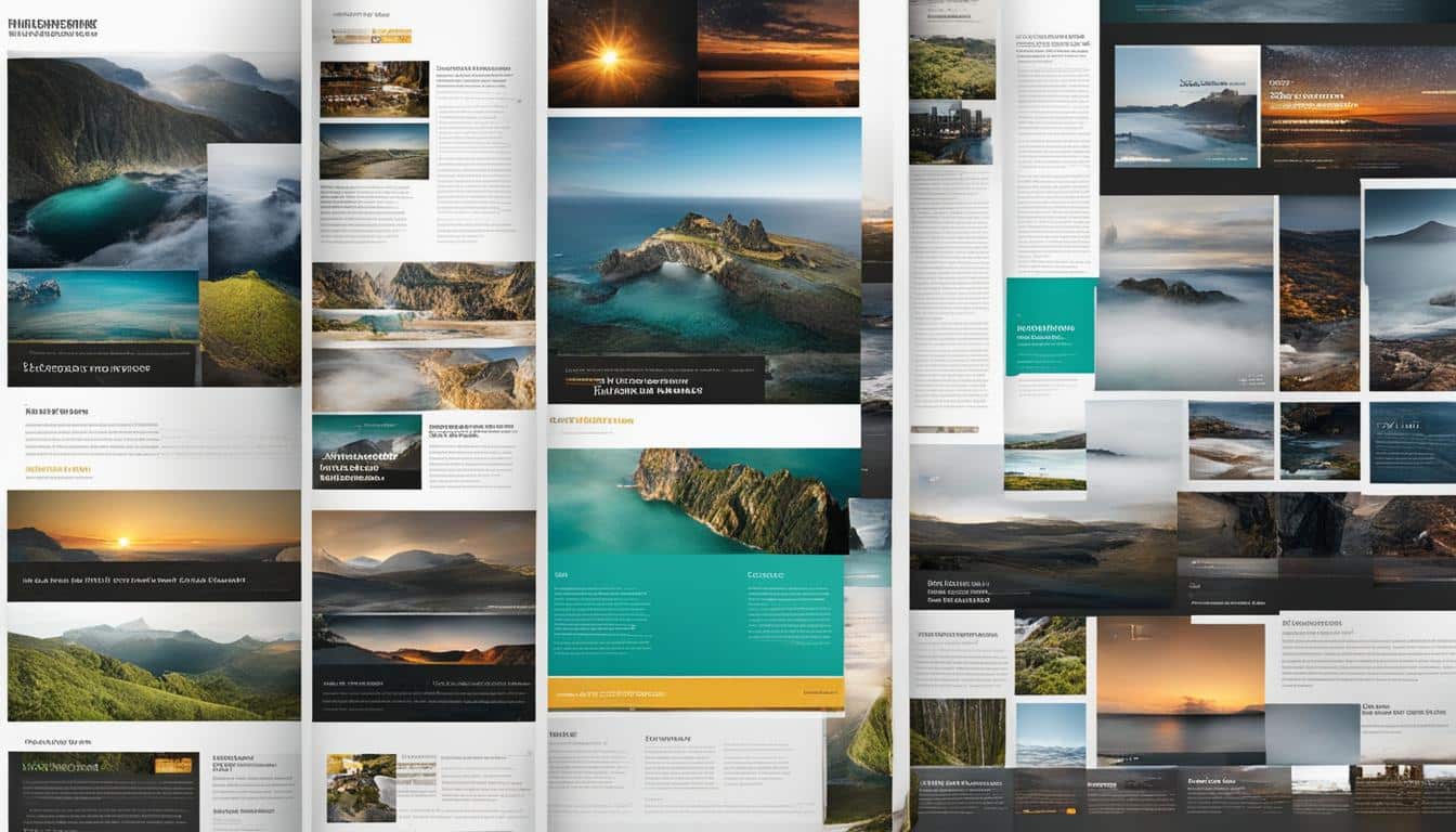 Magazine-style website layout