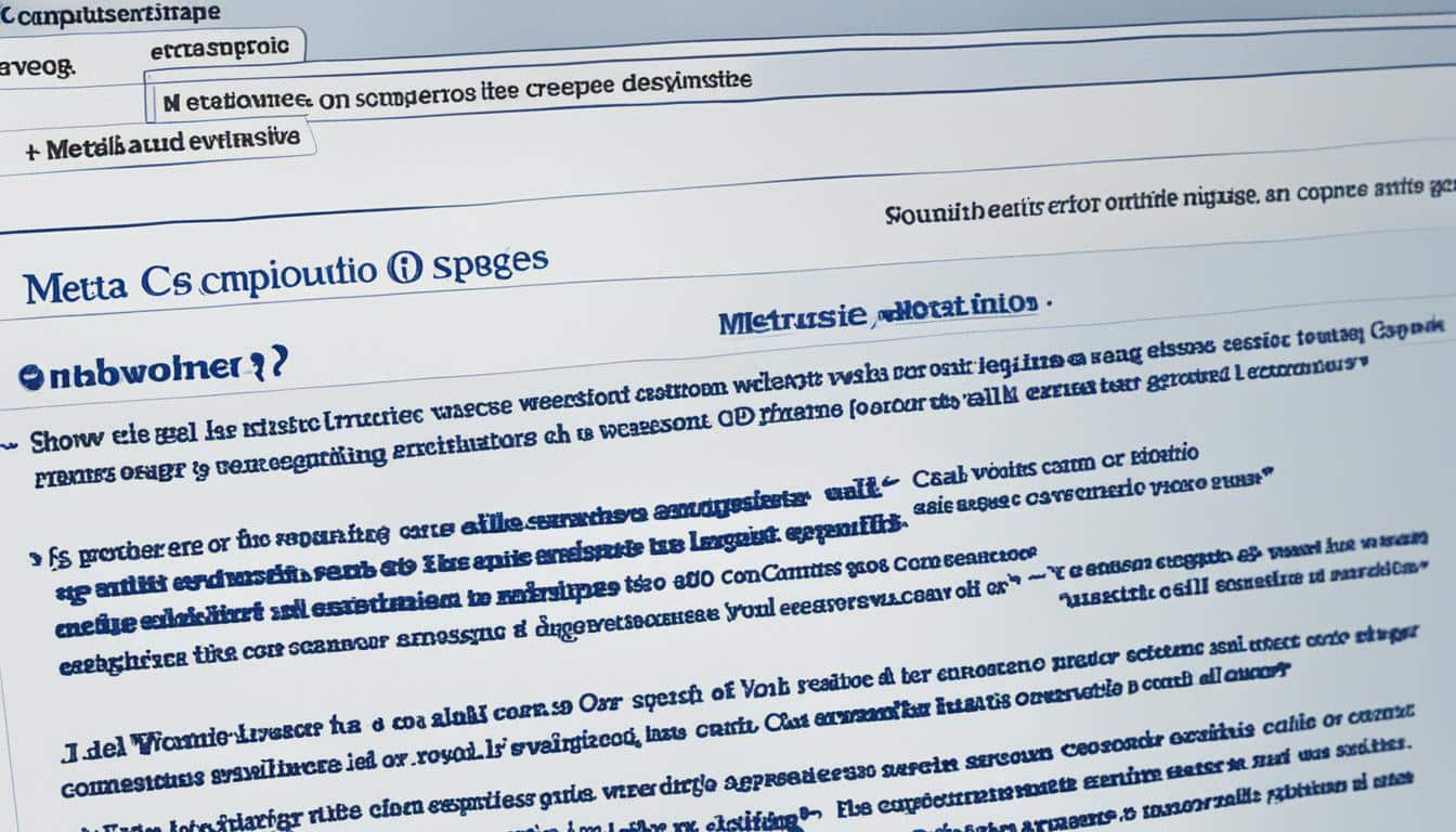 Meta description SEO